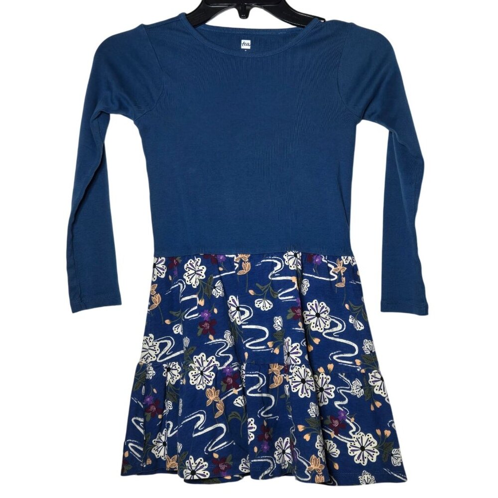 Tea Collection Girls Floral Long Sleeve Dress Size‎ 7 Boho Whimsical Cottage